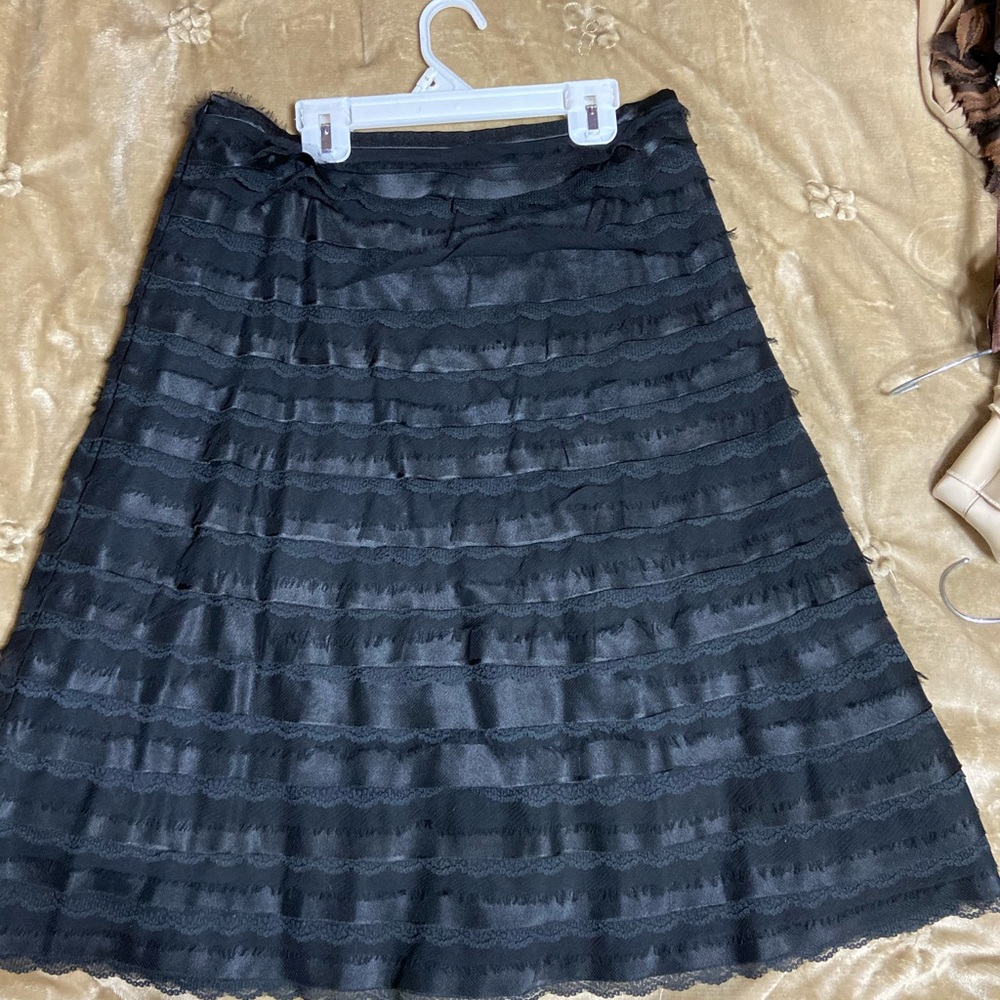 Ruffled Black Skirt by BCBGMaxAzria